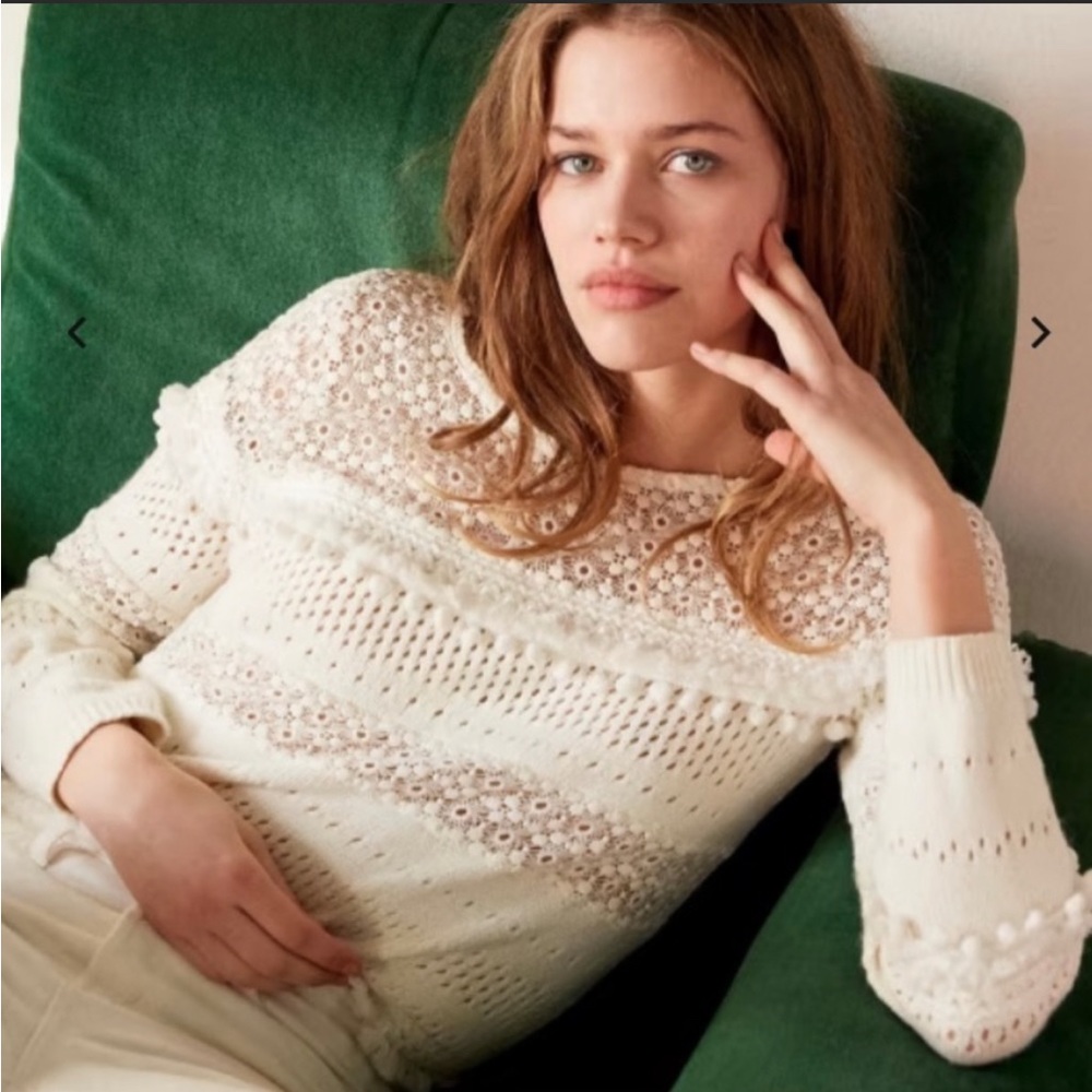 Sezane Driss Jumper Lace Sweater - Small
